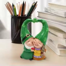 Lucky Grass Couple Love Dwarf Handmade Resin Crafts, Saint Patrick's Day Gift, Garden/Home Festival Decoration Ornaments